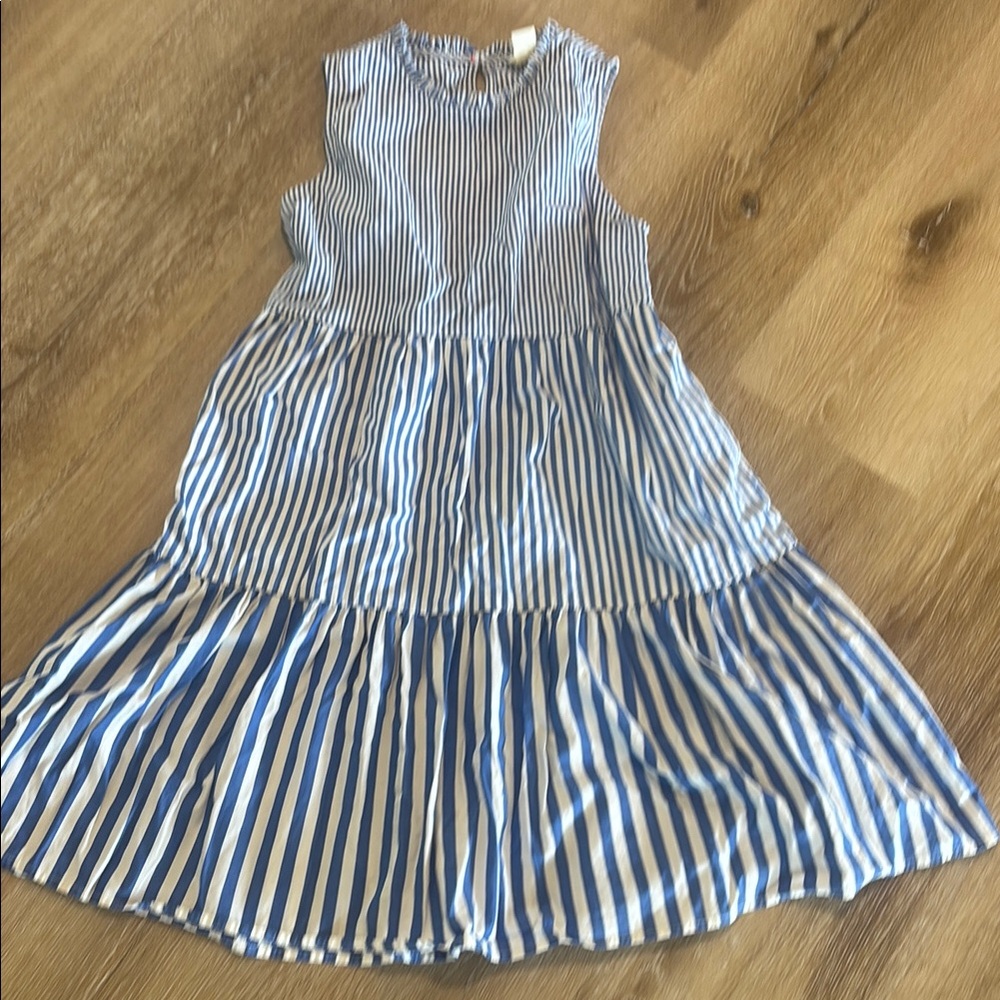 Crewcuts blue and white midi dress.